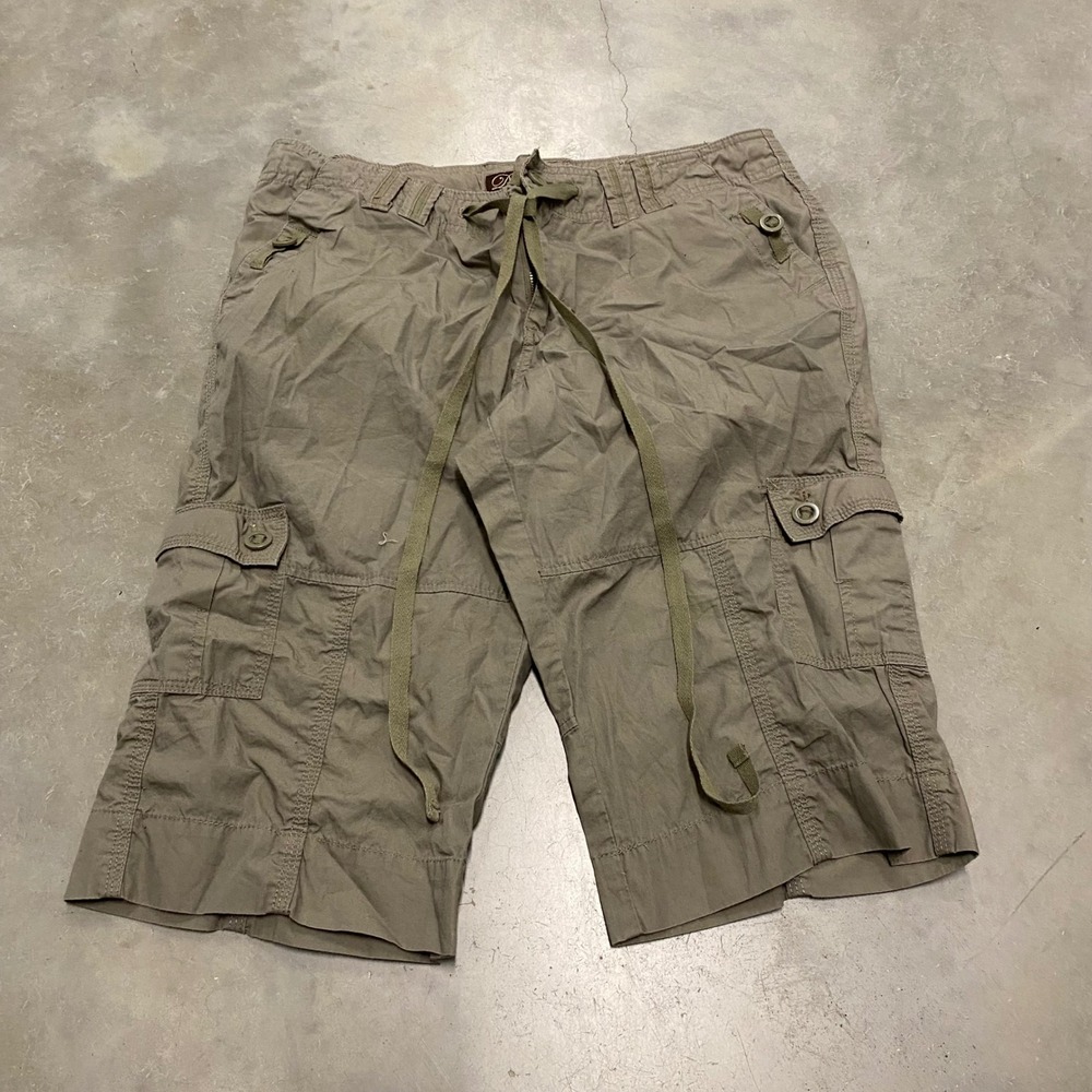 Duplex Womens Khaki Cargo Capris Pants Capri Style 10P